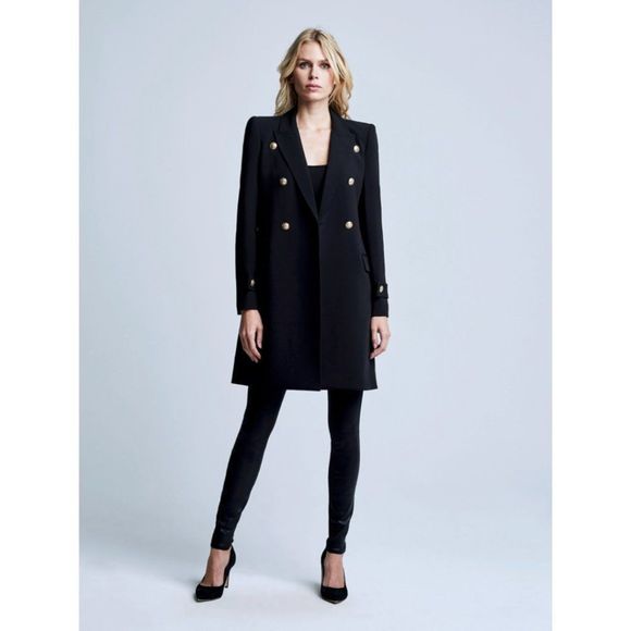 L'AGENCE Jackets & Coats Nwt Lagencemarianna Black Long Blazer Coat